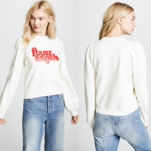 ganni velvet sweatshirt